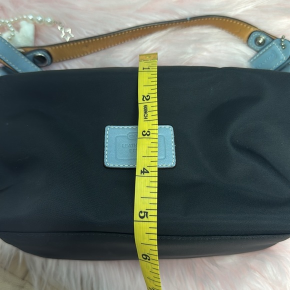 Vintage Mini coach bag Y2K Black And Baby blue - Picture 11 of 12